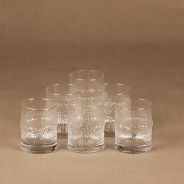 Iittala Niva lasi, 10 cl, 6 kpl, suunnittelija Tapio Wirkkala, 10 cl