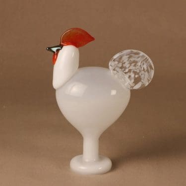 Nuutajärvi lintu , Aapiskukko, suunnittelija Oiva Toikka, Aapiskukko, signeerattu, jalallinen