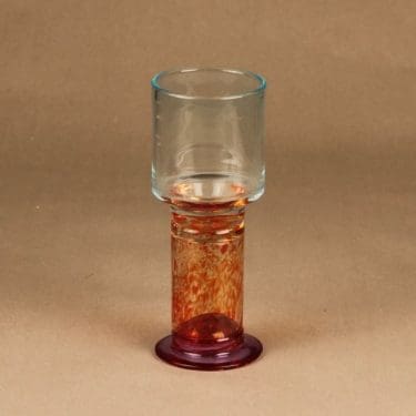 Nuutajärvi Pokaali taidelasi, jalallinen, suunnittelija Kaj Franck, jalallinen, Signeerattu