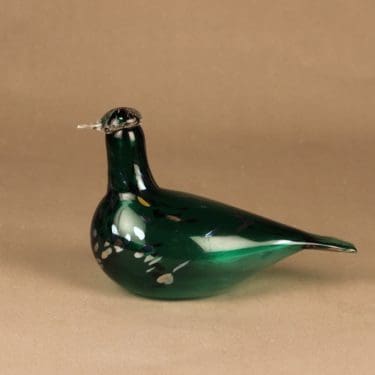 Nuutajärvi lintu , Pekkasiini, suunnittelija Oiva Toikka, Pekkasiini, signeerattu