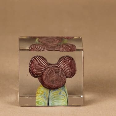 Nuutajärvi vuosikuutio, 1984, suunnittelija Oiva Toikka, 1984, signeerattu, numeroitu