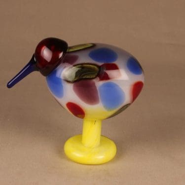 Nuutajärvi lintu , Jalokiwi, suunnittelija Oiva Toikka, Jalokiwi, signeerattu ja numeroitu