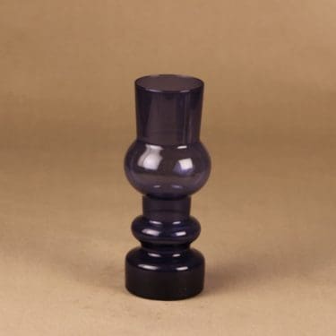 Nuutajärvi 1487 maljakko, sininen, suunnittelija Kaj Franck,