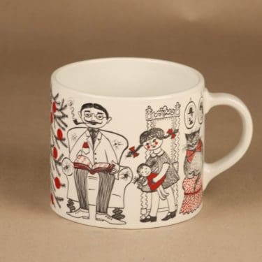 Arabia Christmas mug big 1966 designer Raija Uosikkinen