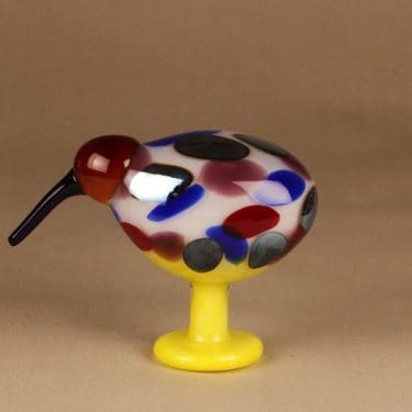 Nuutajärvi lintu , Jalokiwi, suunnittelija Oiva Toikka, Jalokiwi, signeerattu, numeroitu, jalallinen