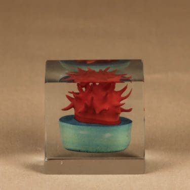 Nuutajärvi vuosikuutio, 1991, suunnittelija Oiva Toikka, 1991, signeerattu, numeroitu