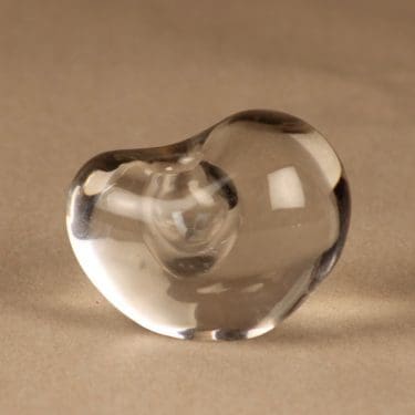 Iittala Sydän (Heart) art glass, signed designer Timo Sarpaneva