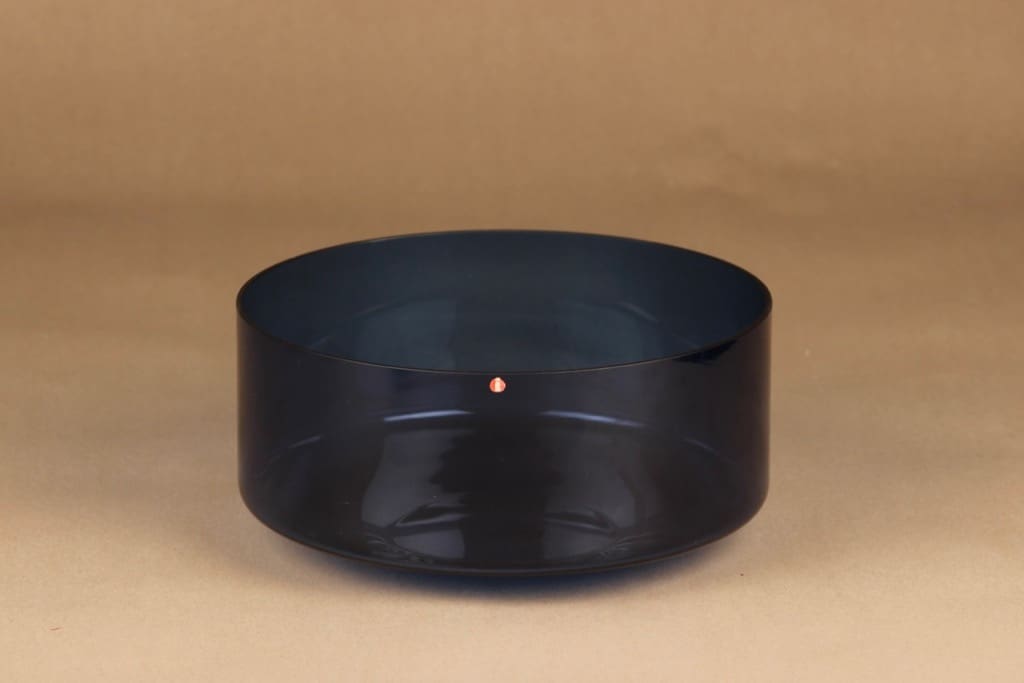 Iittala I-lasi tarjoilukulho, sininen, suunnittelija Timo Sarpaneva,