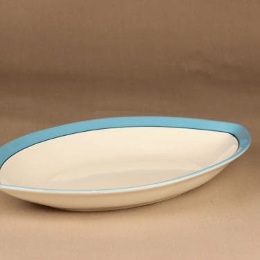 Arabia Harlekin Turkos tarjoiluvati suunnittelija Inkeri Leivo