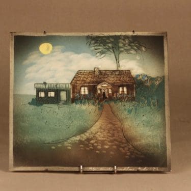 Arabia HLS seinätaulu, signeerattu, suunnittelija Heljä Liukko-Sundström, signeerattu