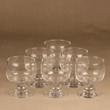 Iittala Mimi lasi, jalallinen, 6 kpl, suunnittelija Heikki Orvola, jalallinen