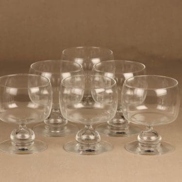 Iittala Mimi olutlasi, jalallinen, 6 kpl, suunnittelija Heikki Orvola, jalallinen