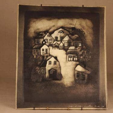 Arabia HLS seinätaulu, signeerattu, suunnittelija Heljä Liukko-Sundström, signeerattu