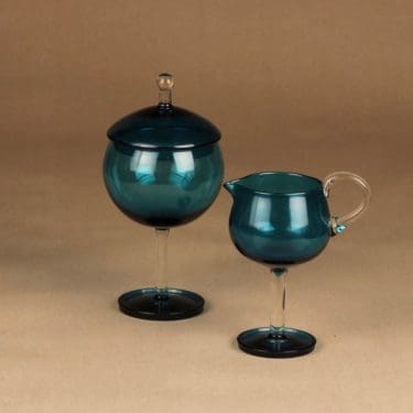 Riihimäen Lasi Harlekiini sokerikko ja kermakko suunnittelija Nanny Still