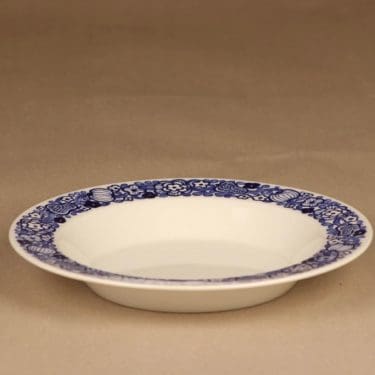 Arabia E lautanen, syvä, suunnittelija Göran Bäck, syvä, kukka,retro