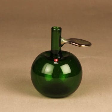 Nuutajärvi Pro Arte Smaragdi taide-esine, omena, suunnittelija Oiva Toikka, omena, signeerattu, numeroitu