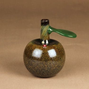 Nuutajärvi Pro Arte Hopea taide-esine, omena, suunnittelija Oiva Toikka, omena, signeerattu, numeroitu