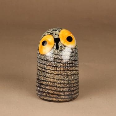 Nuutajärvi lintu , Riihipöllö, suunnittelija Oiva Toikka, Riihipöllö, signeerattu