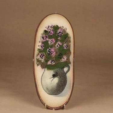 Arabia HLS seinätaulu, Apila, suunnittelija Heljä Liukko-Sundström, Apila, serikuva, kukka