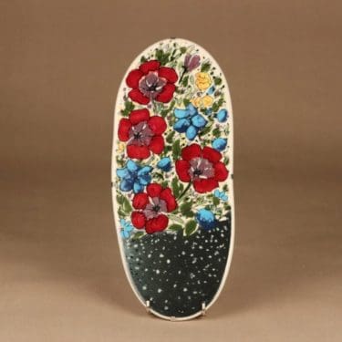 Arabia HLS seinätaulu, Iloksi ihmisille, suunnittelija Heljä Liukko-Sundström, Iloksi ihmisille, serikuva, kukka