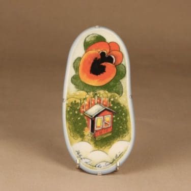 Arabia HLS seinätaulu, Muistan sinua, suunnittelija Heljä Liukko-Sundström, Muistan sinua, serikuva, kukka