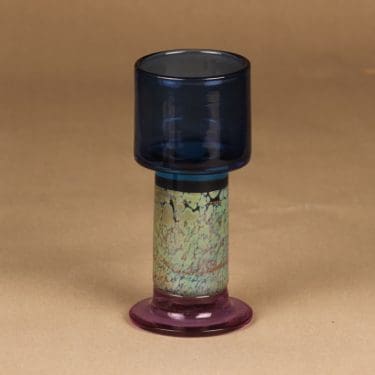 Nuutajärvi Pokaali taidelasi, signeerattu, suunnittelija Kaj Franck, signeerattu, signeerattu, jalallinen