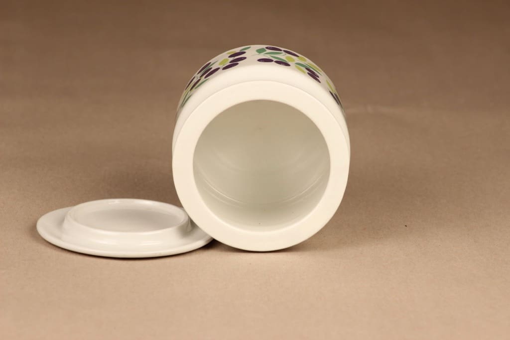 Arabia Pomona blueberry jar with lid designer Raija Uosikkinen 2