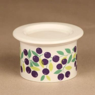 Arabia Pomona cowberry jar with lid designer Raija Uosikkinen