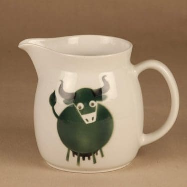 Arabia Heluna kaadin, 1.5 l, suunnittelija Anja Juurikkala, 1.5 l, lehmä, puhalluskoriste