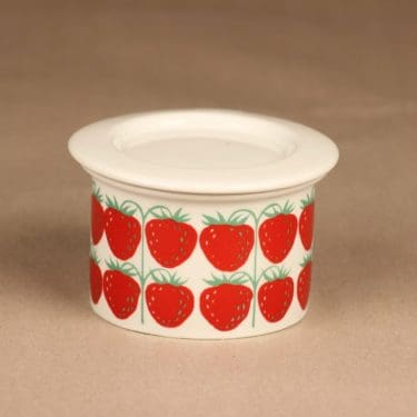 Arabia Pomona strawberry jar with lid designer Raija Uosikkinen