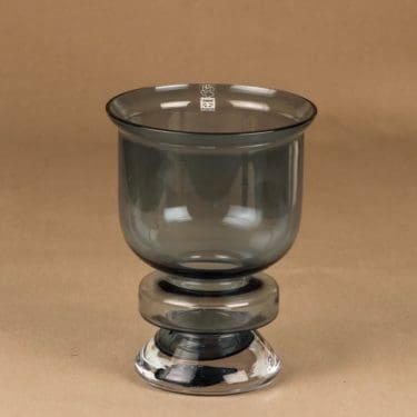 Riihimäen lasi Ella maljakko, siniharmaa, suunnittelija Nanny Still,