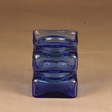 Riihimäen lasi Pala vase, blue designer Helena Tynell