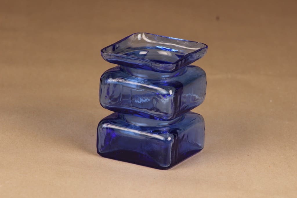 Riihimäen lasi Pala maljakko, sininen, suunnittelija Helena Tynell, kuva 2