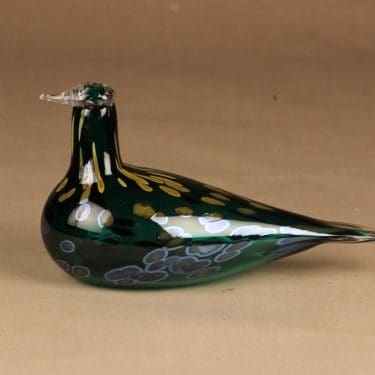 Nuutajärvi lintu , Pekkasiini, suunnittelija Oiva Toikka, Pekkasiini, signeerattu