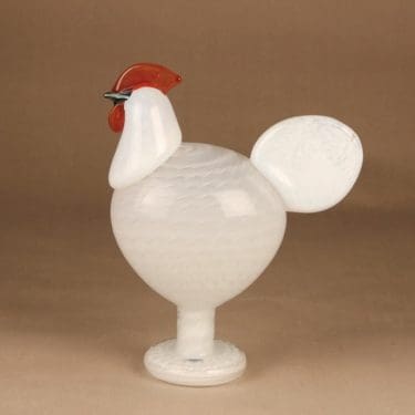 Nuutajärvi lintu , Kieku, suunnittelija Oiva Toikka, Kieku, signeerattu, kukko