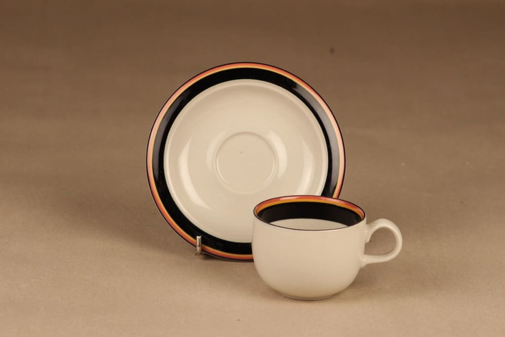 Arabia Reimari kahvikuppi, raitakoriste, suunnittelija Inkeri Leivo, raitakoriste kuva 2