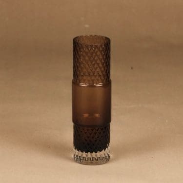 Riihimäen lasi 1492 maljakko, ruskea, suunnittelija Tamara Aladin,