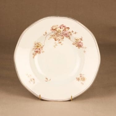 Arabia lautanen, syvä, 6 kpl, suunnittelija , syvä, kukka, jugend