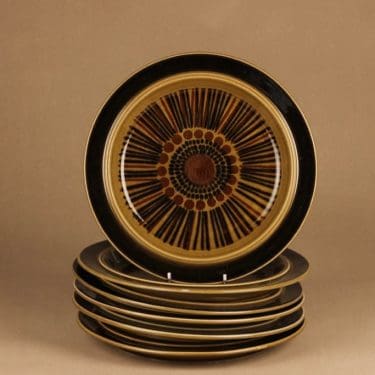 Arabia Kosmos salaattilautanen,, suunnittelija Gunvor Olin-Grönqvist, , puhalluskoriste