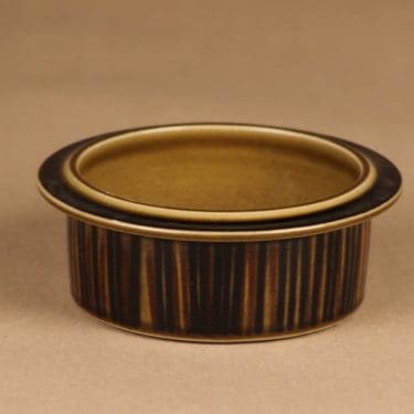 Arabia Kosmos jälkiruokakulho, ruskea, suunnittelija Gunvor Olin-Grönqvist, puhalluskoriste
