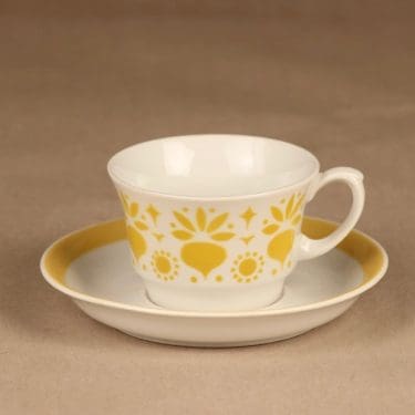 Arabia Retikka kahvikuppi, puhalluskoriste, suunnittelija Hilkka-Liisa Ahola, puhalluskoriste