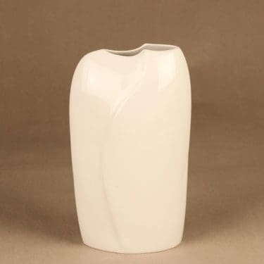 Arabia Lumina maljakko, valkoinen, suunnittelija Pauli Partanen, moderni