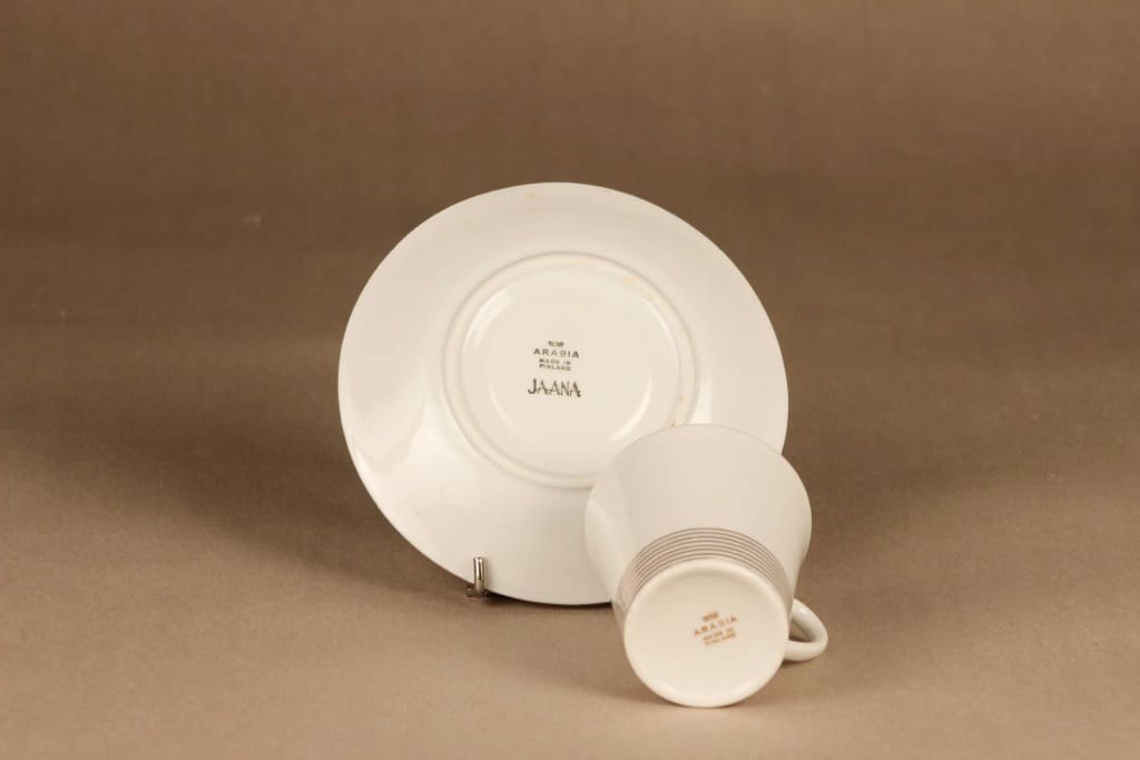 Arabia Jaana coffee cup and plates(2). designer Raija Uosikkinen 3