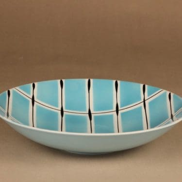 Arabia Ruutu vati, käsinmaalattu, suunnittelija Olga Osol, käsinmaalattu, signeerattu