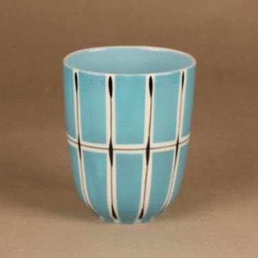 Arabia Ruutu maljakko, ovaali, suunnittelija Olga Osol, ovaali, signeerattu