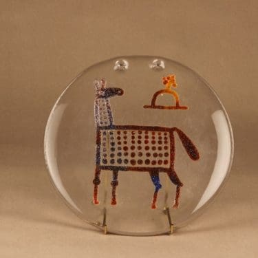 Nuutajärvi Riippu taide-esine, uniikki, suunnittelija Oiva Toikka, uniikki, hevonen