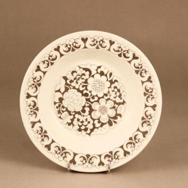 Arabia Gardenia lautanen, syvä, suunnittelija Esteri Tomula, syvä, kukka