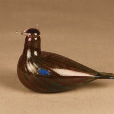 Nuutajärvi lintu , prototyyppi, suunnittelija Oiva Toikka, prototyyppi, signeerattu kuva 2