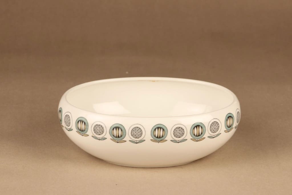 Arabia Olivia kulho, soikea, suunnittelija Raija Uosikkinen, soikea, kukka