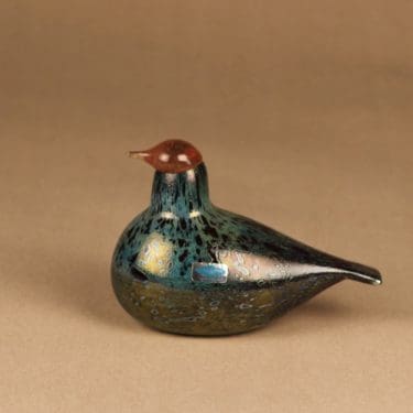 Nuutajärvi lintu, suunnittelija Oiva Toikka, signeerattu, vuosilintu, tilaustyö